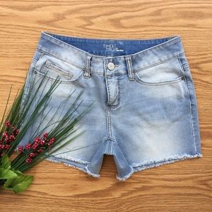 Mid-Rise Light Wash Jean Shorts